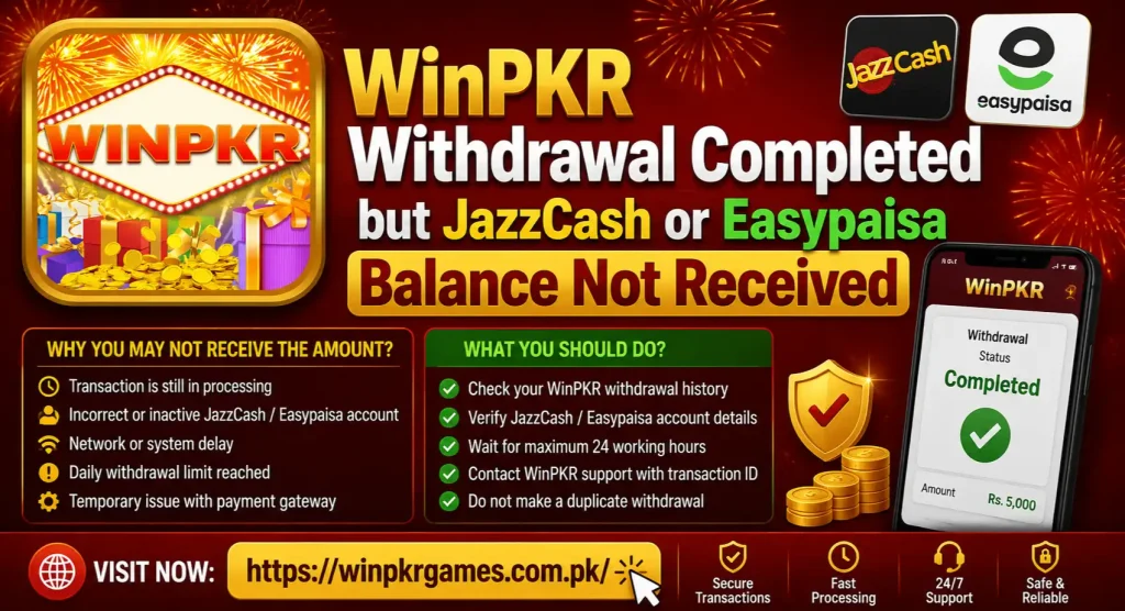 WinPKR Withdrawal Completed