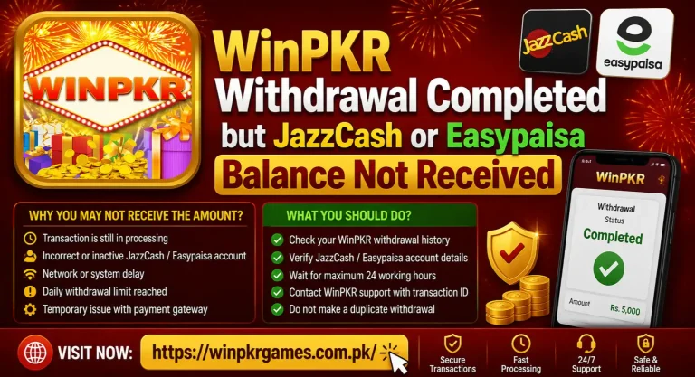WinPKR Withdrawal Completed